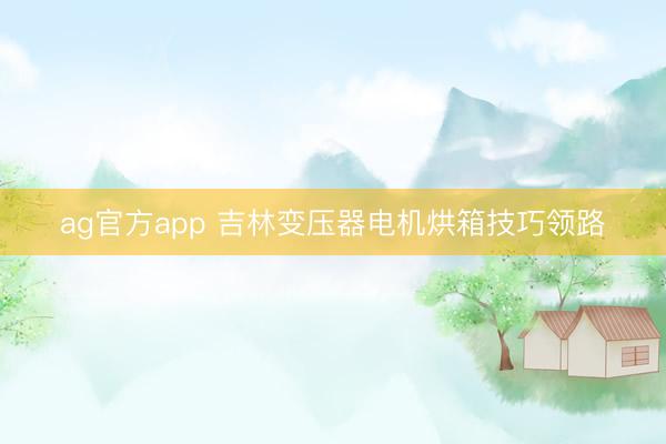 ag官方app 吉林变压器电机烘箱技巧领路